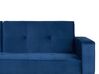 Sofa rozkładana welurowa niebieska VISNES _730081