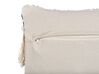 Set of 2 Cotton Cushions with Tassels 45 x 45 cm Beige SOFCA_862672