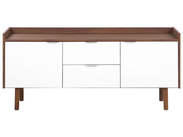 Credenza bianca e legno scuro MADERA Beliani.it