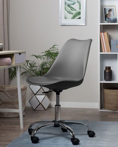 Armless Desk Chair Grey DAKOTA II