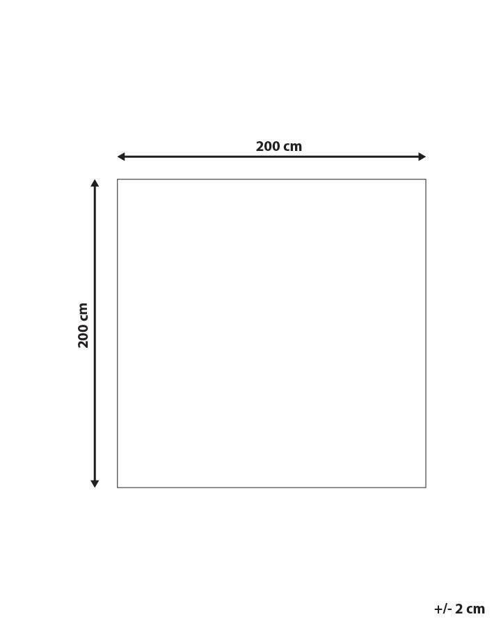 Viscose Rug 200 x 200 cm Grey and Black ERCIS Beliani.co.uk