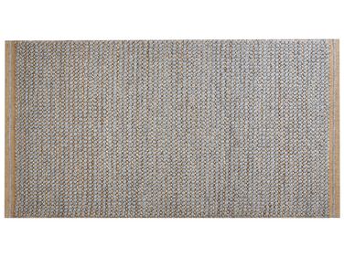 Vlnený koberec 80 x 150 cm sivá/hnedá BANOO