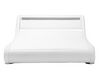 Bílá kožená postel s LED světlem 140x200 cm AVIGNON_689507