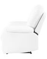 Fotel z manualną funkcją relaksu ekoskóra biały BERGEN_681471