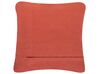 Set of 2 Cotton Macrame Cushions 45 x 45 cm Orange AKKOY_768947