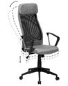 Cadeira de escritório em pele sintética cinzenta escura PIONEER_754909