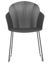 Conjunto de 2 sillas de comedor negras SYLVA_783902