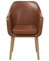 Faux Leather Dining Chair Golden Brown YORKVILLE_693213