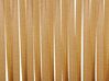 Sofá esquinero 4 plazas de madera de acacia clara/blanco crema izquierdo CREMONA_775951