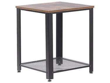 Tavolino legno scuro e nero 45 x 45 cm ASTON