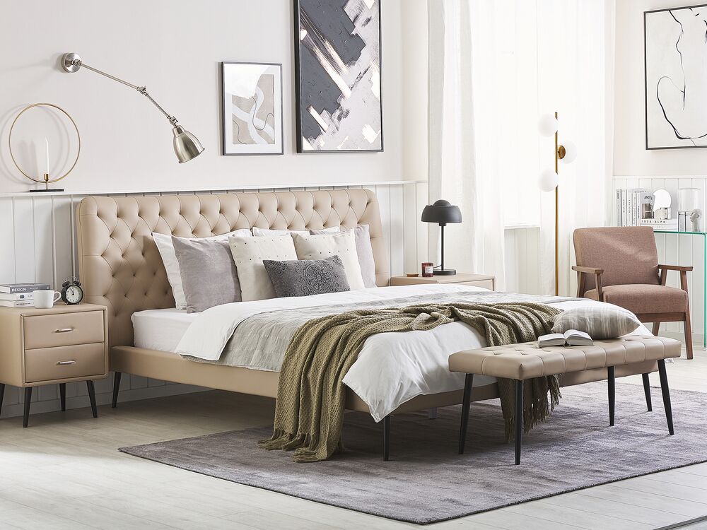 Schlafzimmer Komplett Set 4 Teilig Beige 160 X 200 Cm Essonne Beliani Ch