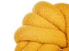 Conjunto de 2 almofadas decorativas com nó em tecido bouclé amarelo 31 x 31 cm AKOLA_854738
