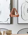 Candeeiro de teto em vidro e metal em cor cobre JAPURA_809847