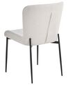 Lot de 2 chaises de salle à manger en tissu blanc cassé ADA_867420