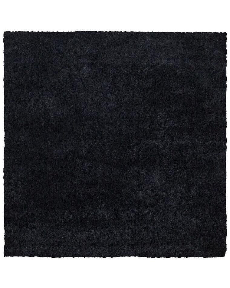 Fekete hosszú szálú szőnyeg 200 x 200 cm DEMRE_714786