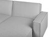 Left Hand Fabric Corner Sofa Bed Light Grey ROMEDAL_748910