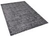 Teppich dunkelgrau-silber 160 x 230 cm abstraktes Muster Kurzflor ESEL_762573