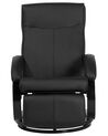 Faux Leather Recliner Chair Black MIGHT_709340