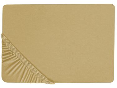 Cotton Fitted Sheet 200 x 200 cm Olive Green JANBU