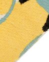 Alfombra de algodón azul/amarillo/negro/rosa 80 x 150 cm TUTUT_864121