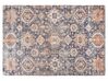 Teppich Baumwolle blau / rot 140 x 200 cm orientalisches Muster Kurzflor KURIN_862968