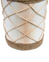 Vaso decorativo terracotta beige e bianco 62 cm ROKAN_849550
