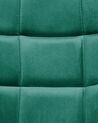 Krzesło biurowe regulowane welurowe zielone LABELLE_855002
