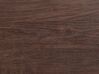 Table 140 x 80 cm bois foncé et noir BRAVO_750547
