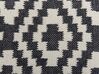 Pouf en laine noir et blanc 56 x 32 cm KNIDOS_826648