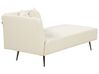 Left Hand Boucle Chaise Lounge White RIOM_883697