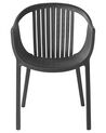 Set of 4 Garden Chairs Black NAPOLI_808375