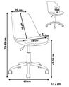 Fabric Armless Desk Chair Graphite Grey DAKOTA_868421