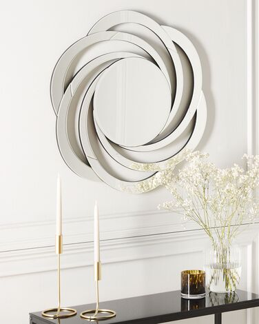 Wall Mirror ⌀ 70 cm Silver TREBAN