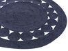 Pyöreä matto juutti tummansininen ⌀ 120 cm KOYUNLU_886747