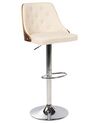 Set of 2 Faux Leather Swivel Bar Stools Beige VANCOUVER_743140