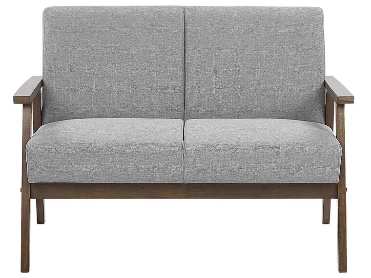 2 Seater Fabric Sofa Grey ASNES_786844