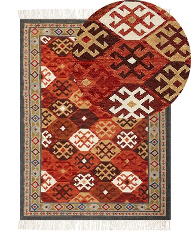 Tappeto kilim lana multicolore 140 x 200 cm URTSADZOR