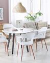 Round Dining Table ⌀ 110 cm Marble Effect with Black MOSBY_783794