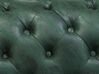 Čalouněná pohovka v zelené barvě imitace kůže CHESTERFIELD_696531