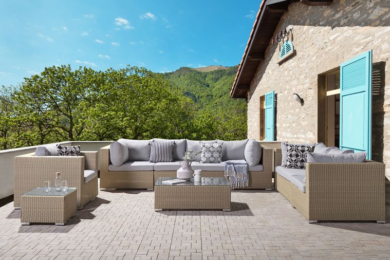 Outdoor Cushion Cover Set Grey MAESTRO II Beliani.de