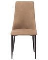 Set of 2 Faux Leather Dining Chairs Golden Brown CLAYTON_693344