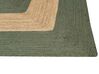 Teppich Jute grün / beige 160 x 230 cm geometrisches Muster Kurzflor KARAKUYU_885128