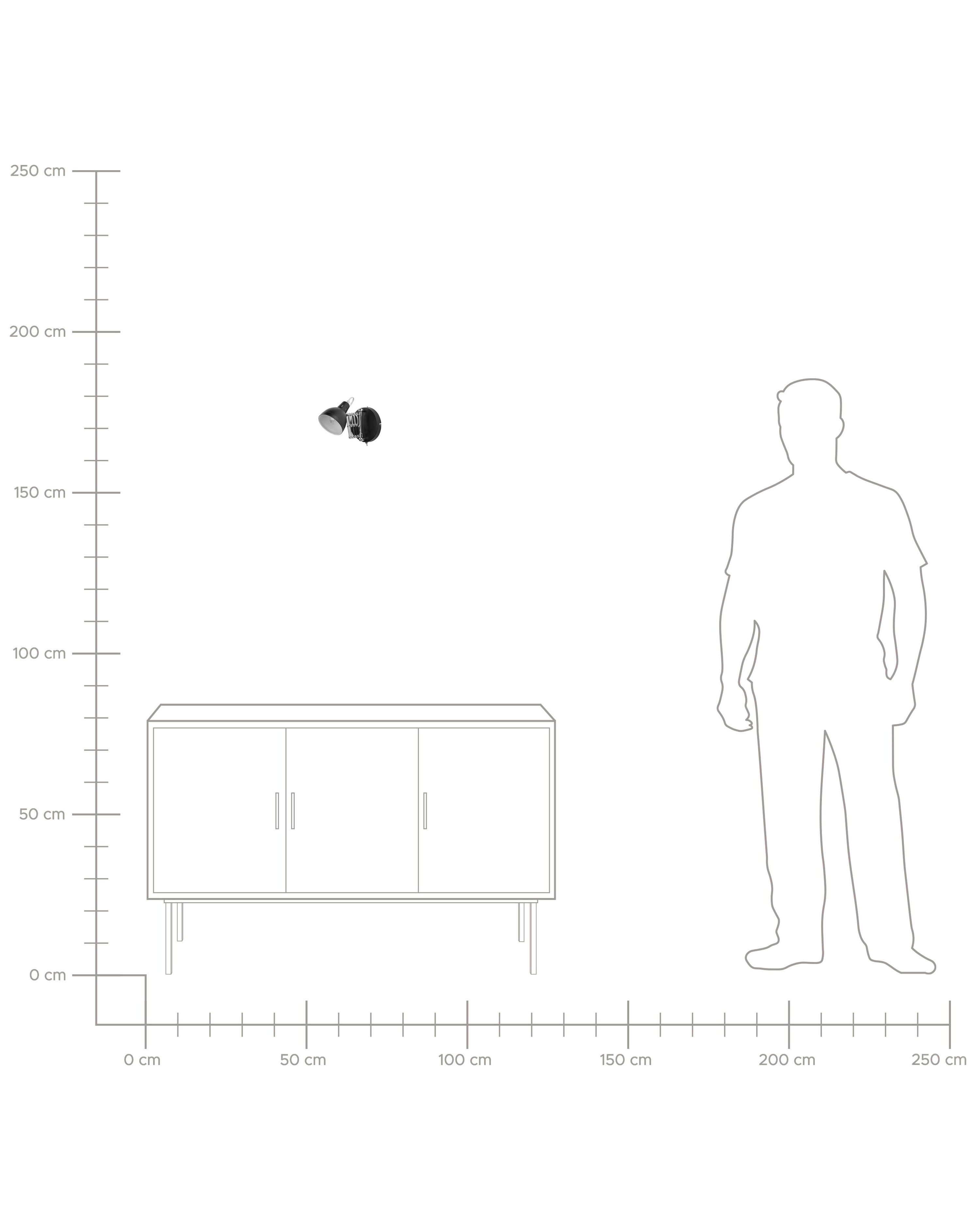 Lampa ścienna czarna HARRINGTON