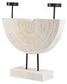 Kerzenständer zertifiziertes Holz weiß 2-flammig 35 cm APANGO_791680
