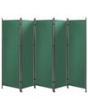	Biombo 5 paneles de poliéster verde 170 x 270 cm NARNI_802650