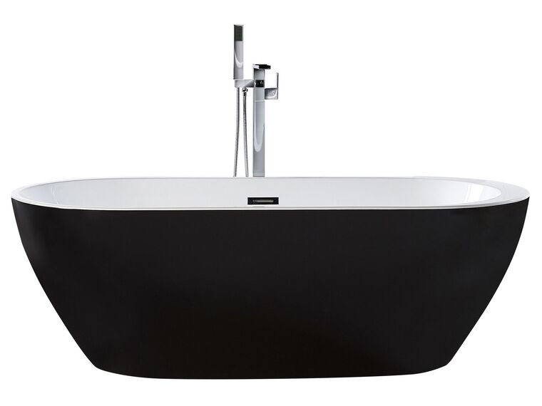 Fekete szabadon álló fürdőkád 160 x 75 cm NEVIS_806459