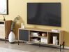 Móvel de TV com 1 porta em madeira clara e cinzenta MOINES_860522