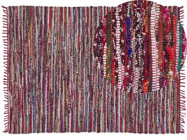 Teppich Baumwolle bunt 160 x 230 cm Kurzflor DANCA
