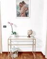 Glass Top Console Table Gold ALINE_900261