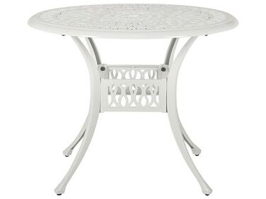 Table de jardin en aluminium blanc ⌀ 90 cm ANCONA